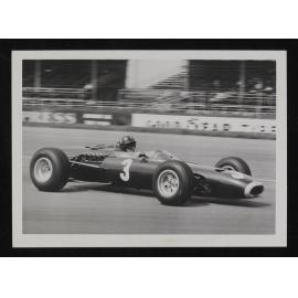 Graham Hill Driving The 1965 V8 Monocoque BRM At Silverstone Circuit